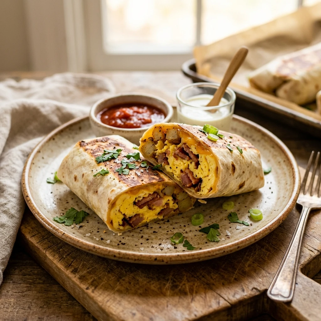 Sheet Pan Breakfast Burritos With Bacon And Cheese Freezer
