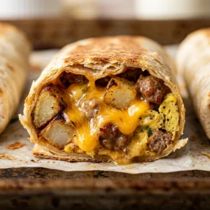 Sheet Pan Breakfast Burritos With Potato And Cheese Freezer