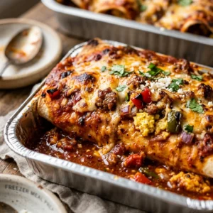 Sheet Pan Breakfast Enchiladas Freezer Meal Prep Feeds 8