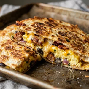 Sheet Pan Breakfast Quesadillas Freezer Meal Prep