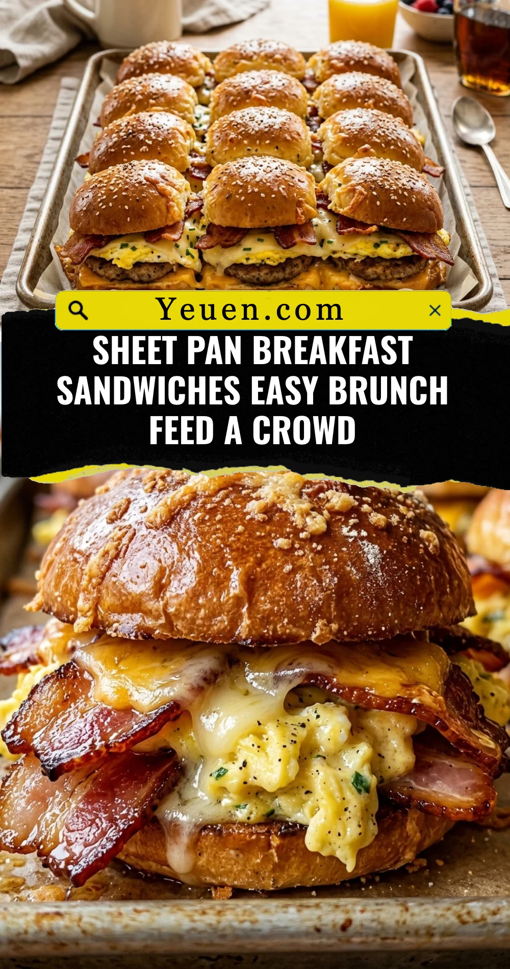 Sheet Pan Breakfast Sandwiches Easy Brunch Feed A Crowd