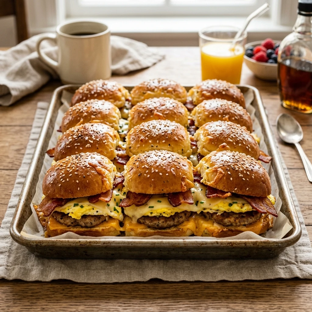 Sheet Pan Breakfast Sandwiches Easy Brunch Feed A Crowd