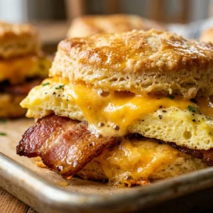 Sheet Pan Breakfast Sandwiches With Bacon And Egg Meal Prep