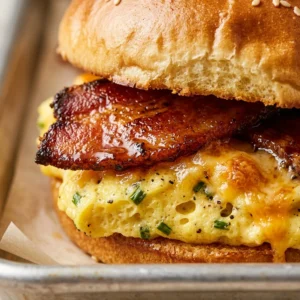 Sheet Pan Breakfast Sandwiches With Bacon And Egg Meal Prep