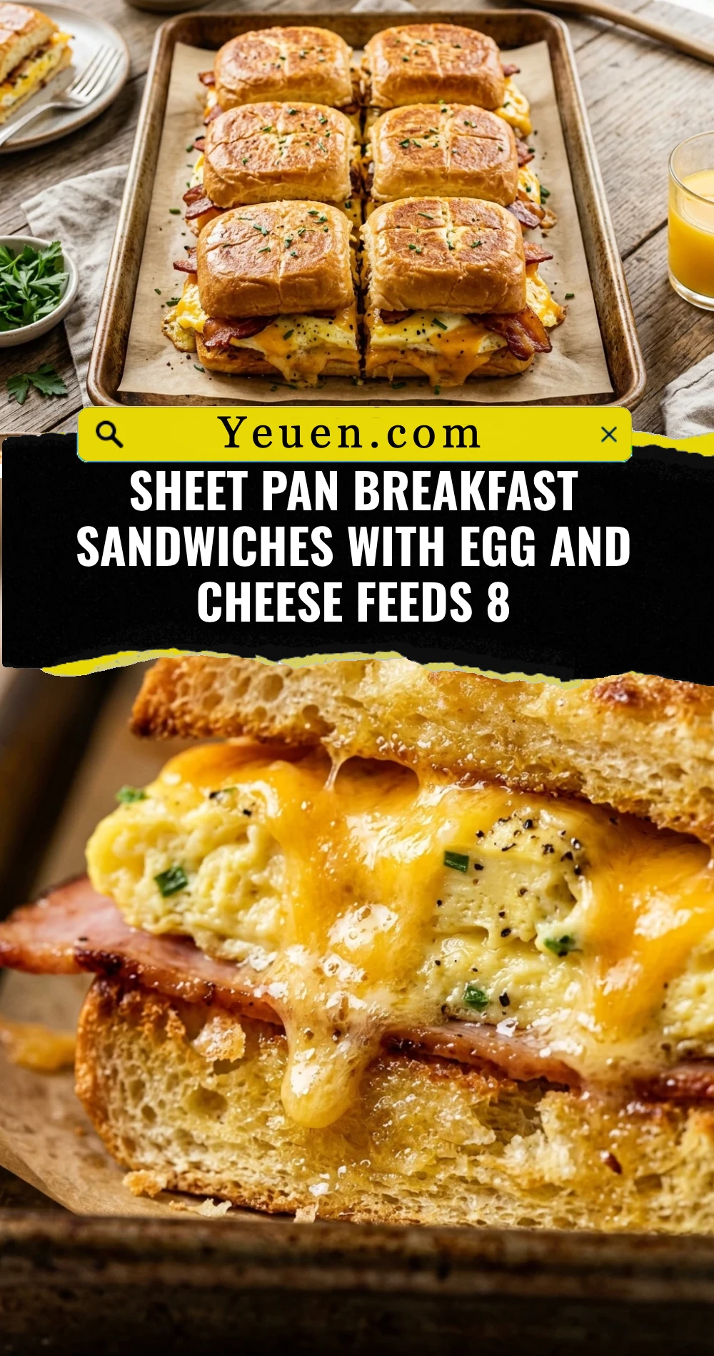 Sheet Pan Breakfast Sandwiches With Egg And Cheese Feeds 8