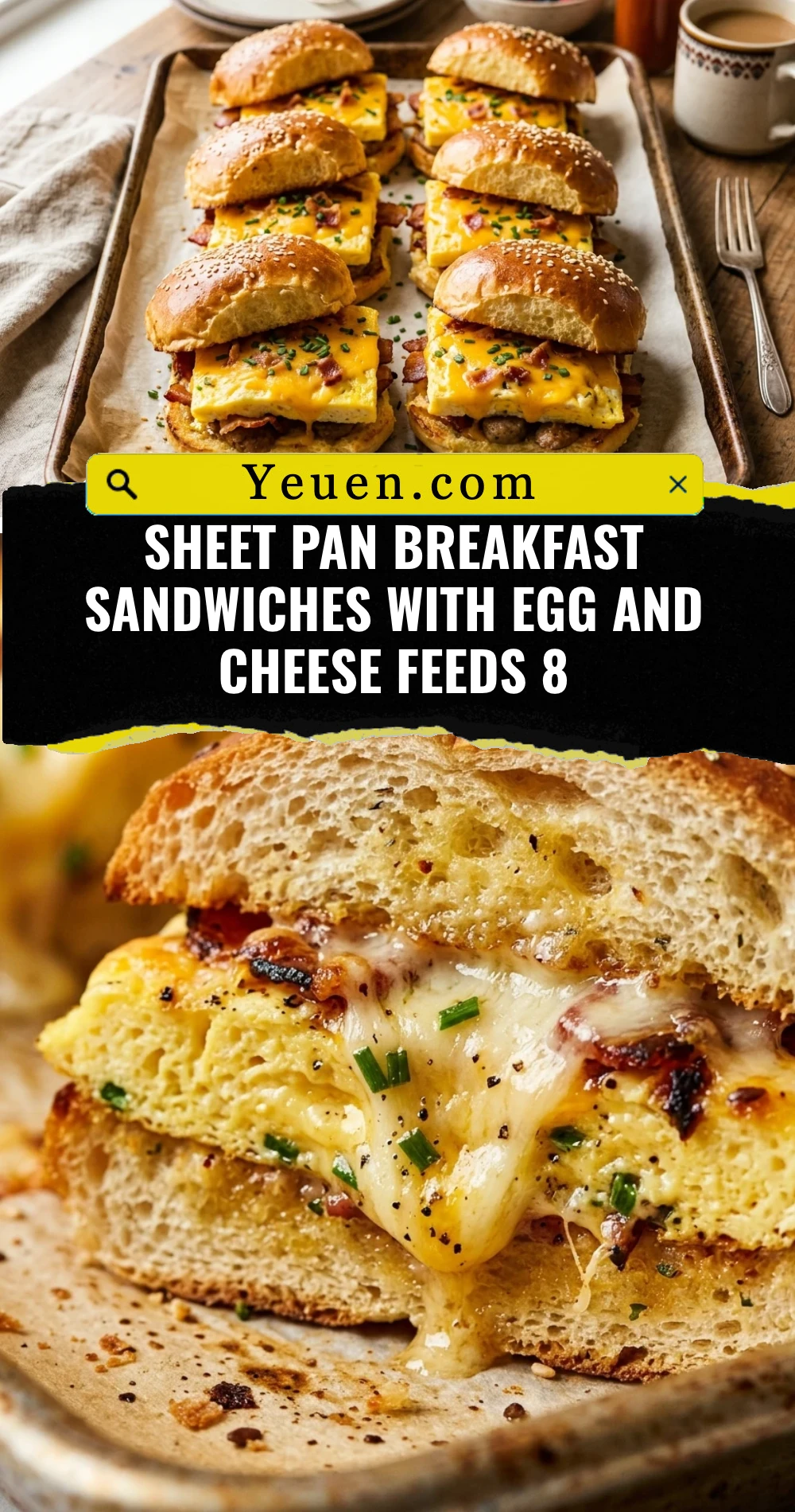 Sheet Pan Breakfast Sandwiches With Egg And Cheese Feeds 8