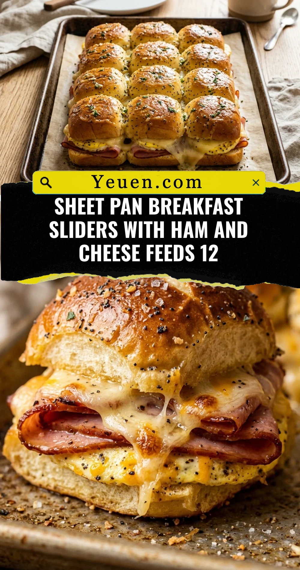 Sheet Pan Breakfast Sliders With Ham And Cheese Feeds 12