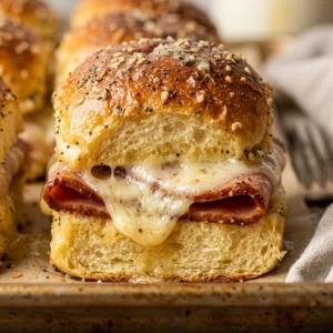 Sheet Pan Breakfast Sliders With Ham And Cheese Feeds 12