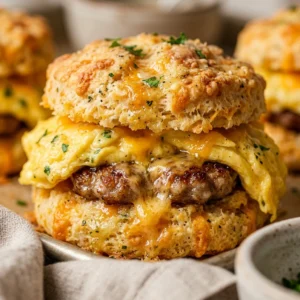Sheet Pan Cheddar Bay Biscuit Breakfast Sandwiches Easy Brunch