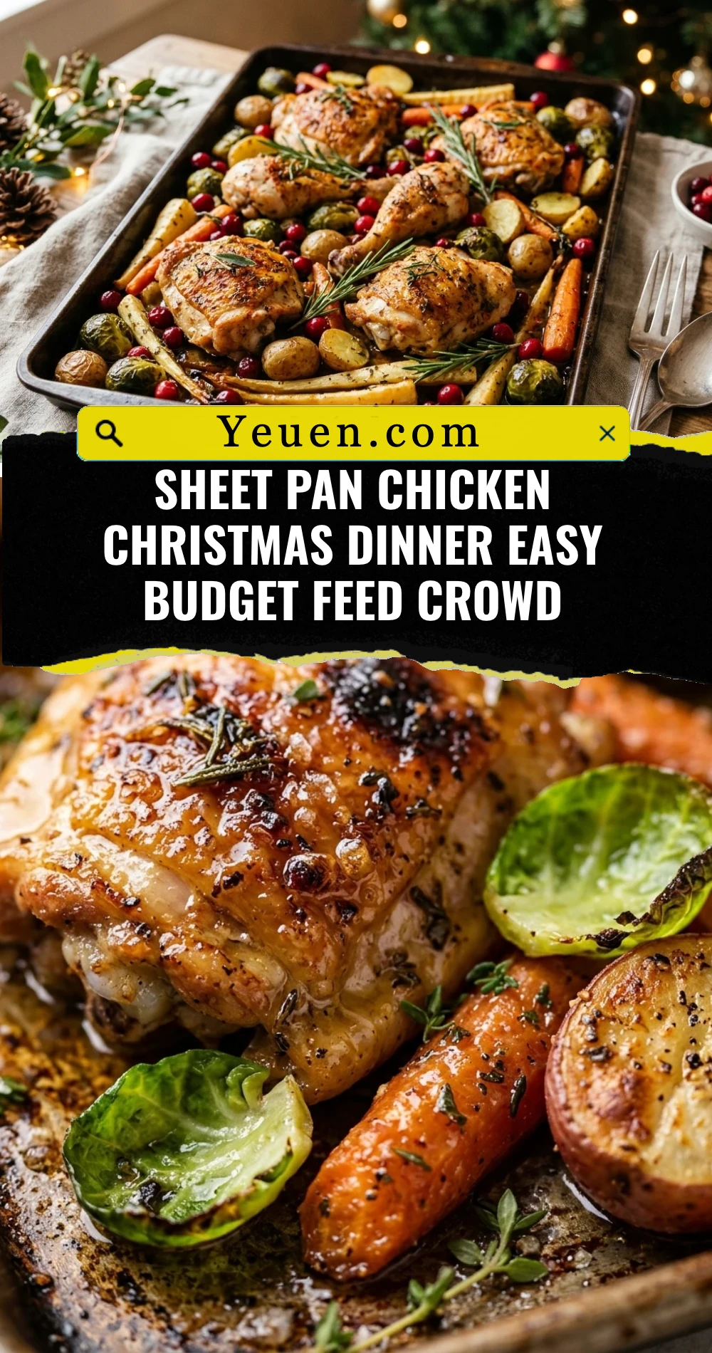 Sheet Pan Chicken Christmas Dinner Easy Budget Feed Crowd