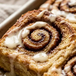 Sheet Pan Cinnamon Roll French Toast With Cream Cheese Glaze