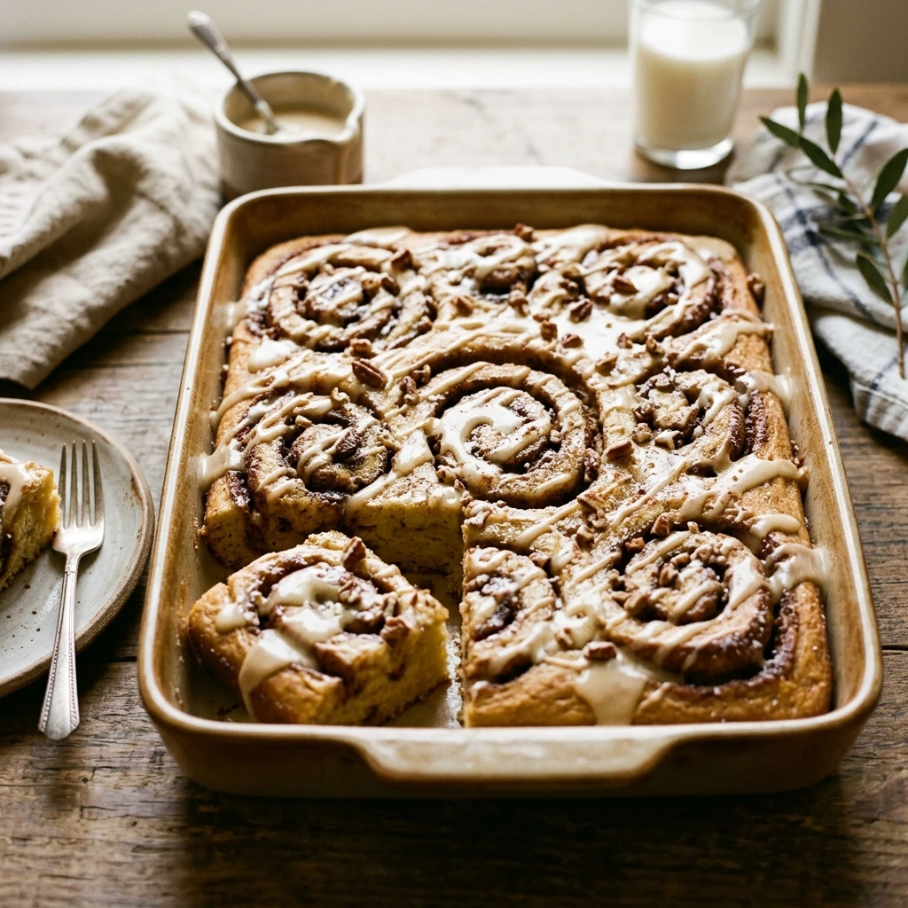 Sheet Pan Cinnamon Roll Pancakes With Cream Cheese Glaze Easy