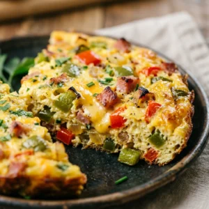 Sheet Pan Denver Omelet With Peppers And Ham Feeds 12 Easy