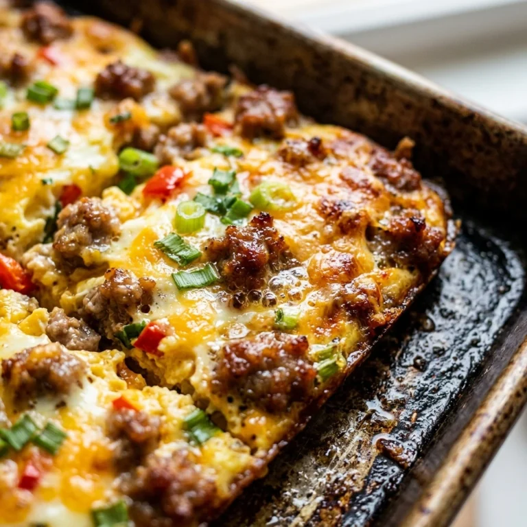 Sheet Pan Eggs And Sausage Breakfast Feeds 12