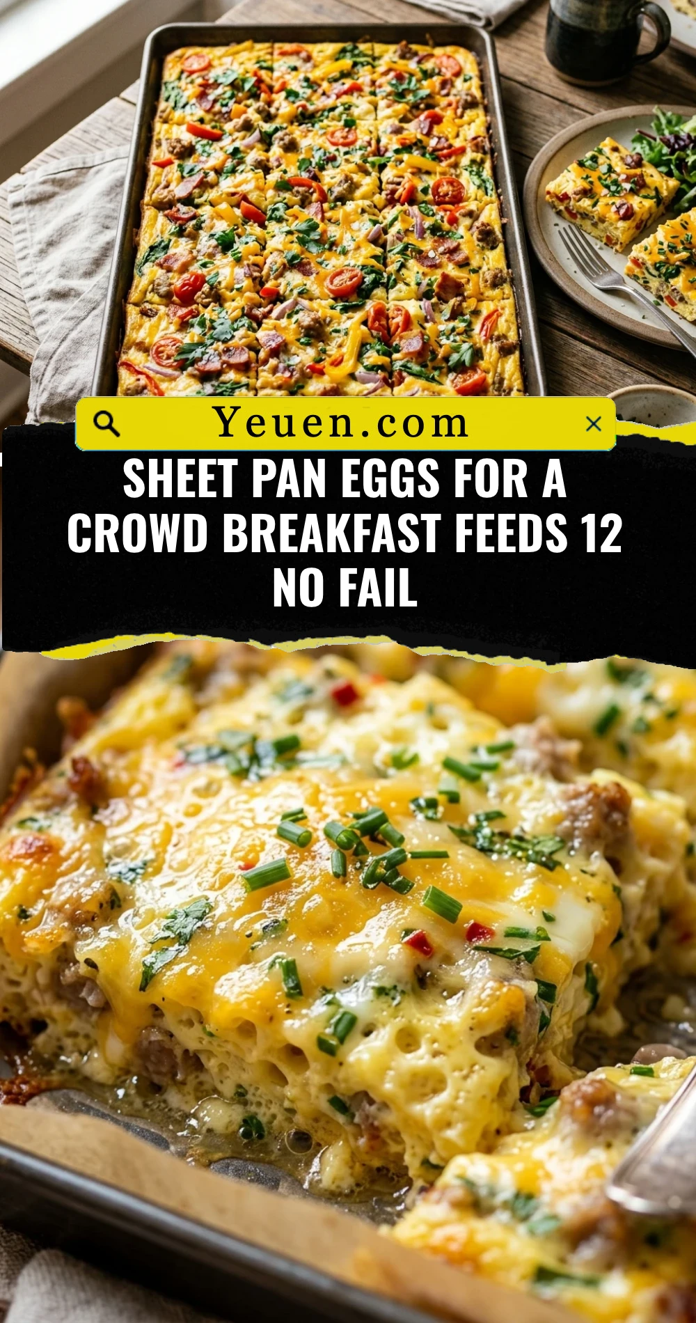 Sheet Pan Eggs For A Crowd Breakfast Feeds 12 No Fail