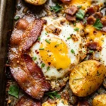 Sheet Pan Eggs With Bacon And Potatoes Breakfast For A Crowd