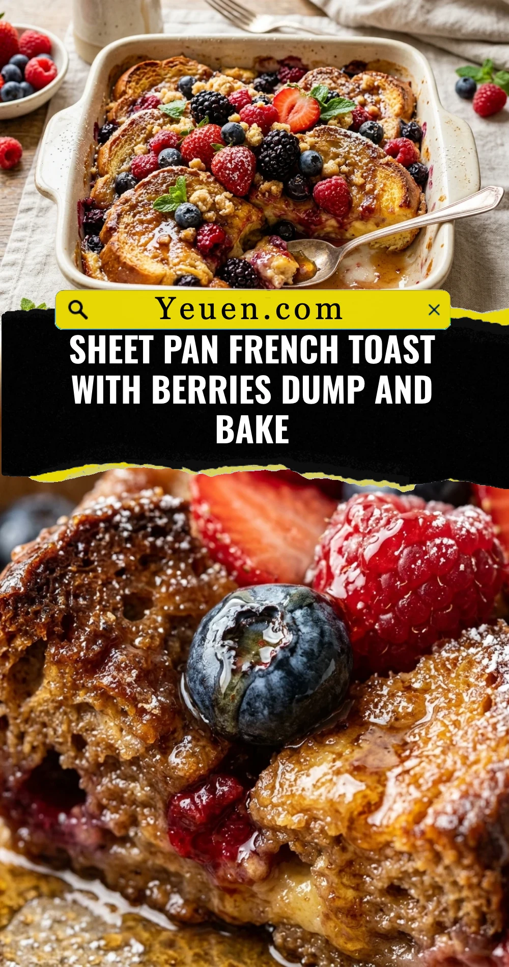 Sheet Pan French Toast With Berries Dump And Bake