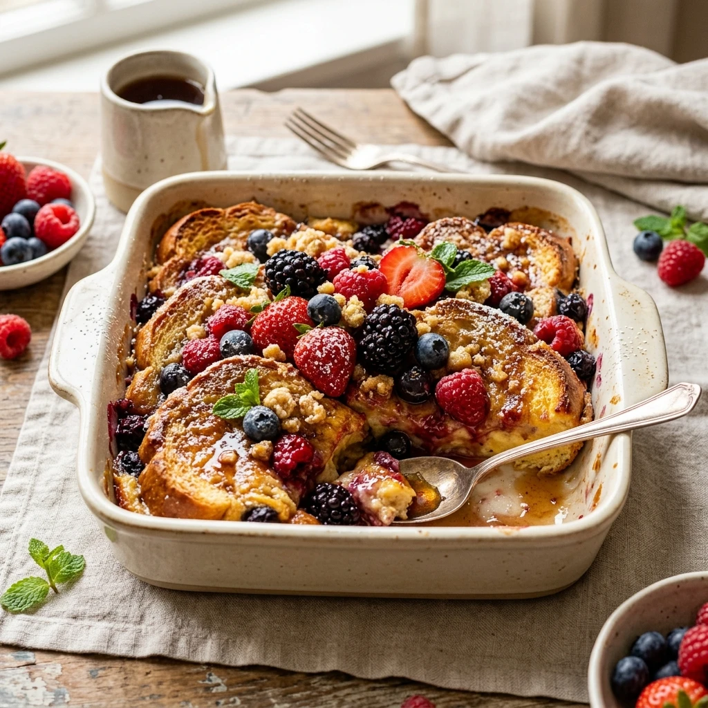 Sheet Pan French Toast With Berries Dump And Bake