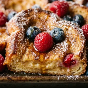 Sheet Pan French Toast With Cinnamon And Berries Feeds 8