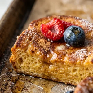 Sheet Pan French Toast With Cinnamon And Berries Feeds 8