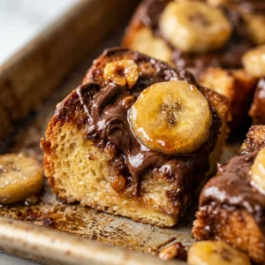 Sheet Pan French Toast With Nutella And Banana Feeds 8 Easy