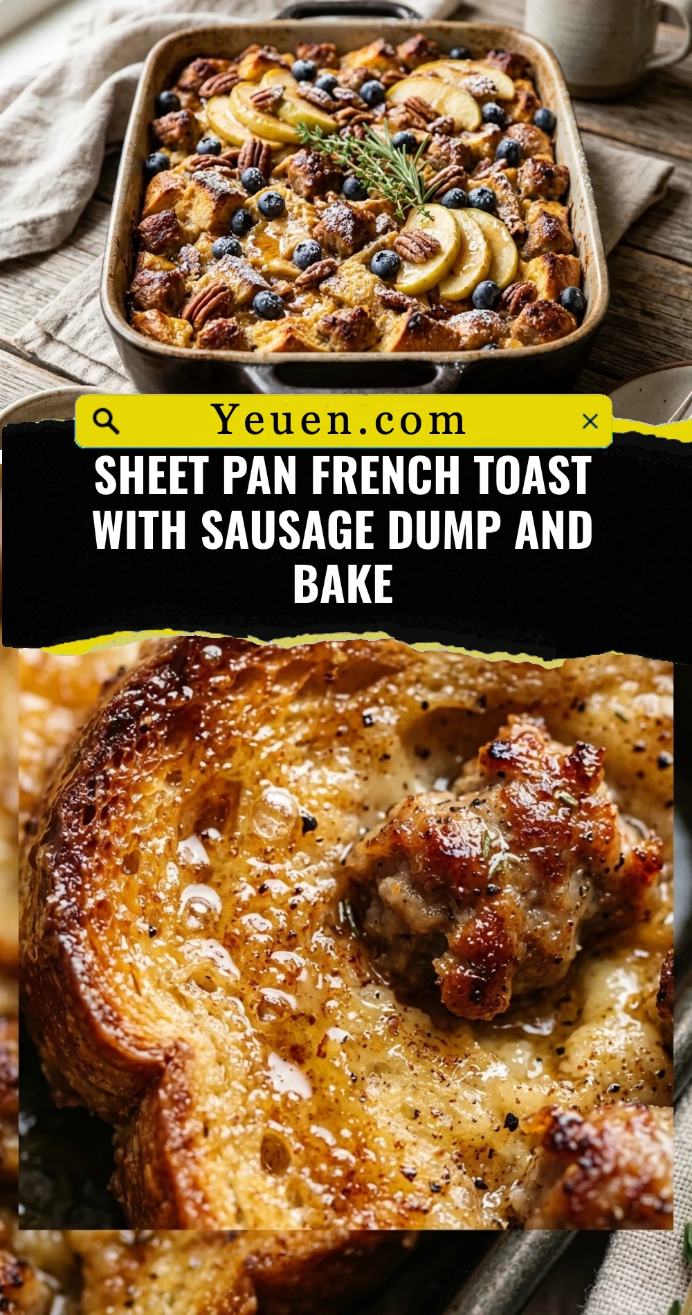 Sheet Pan French Toast With Sausage Dump And Bake