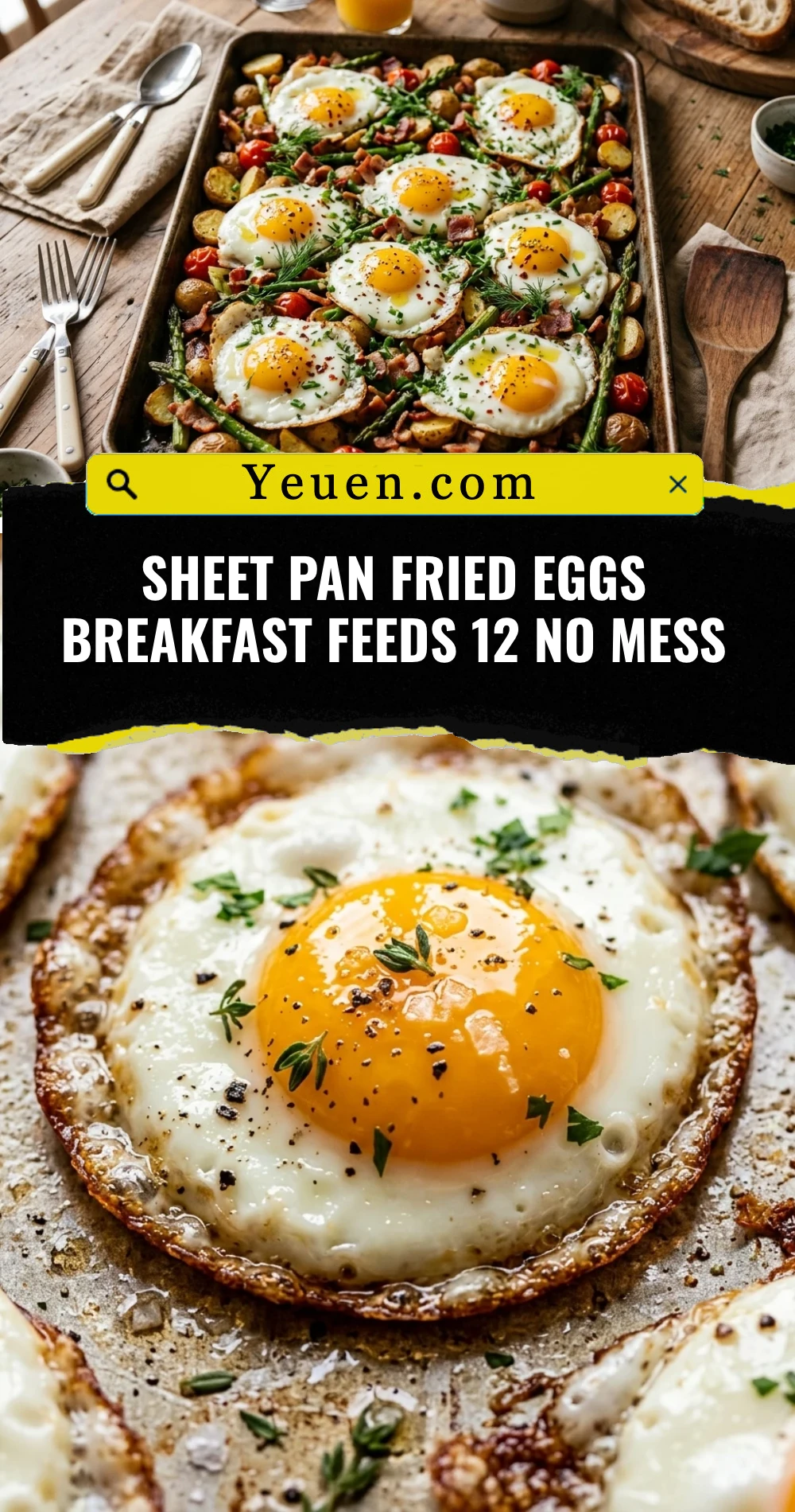 Sheet Pan Fried Eggs Breakfast Feeds 12 No Mess