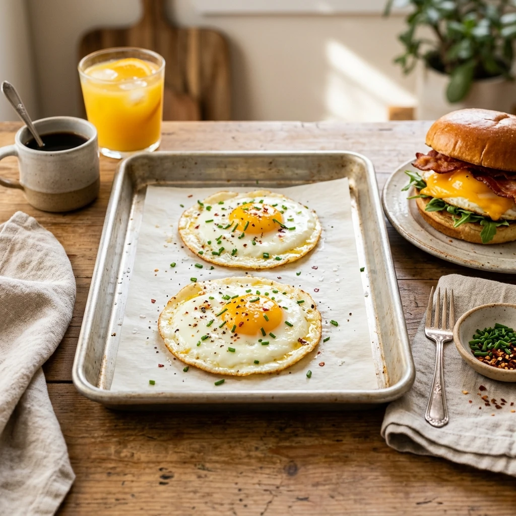 Sheet Pan Fried Eggs For Breakfast Sandwiches No Flip Easy
