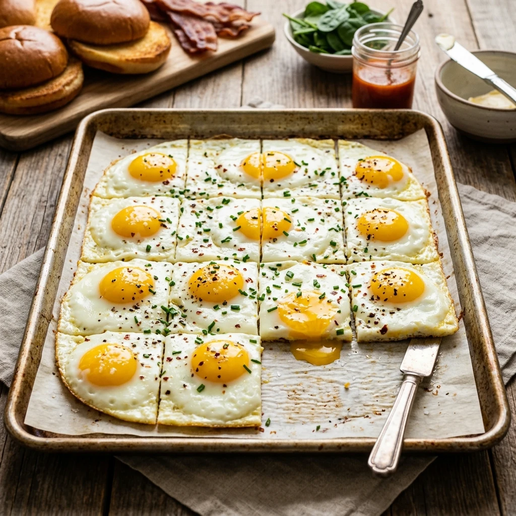 Sheet Pan Fried Eggs For Breakfast Sandwiches No Flip Easy