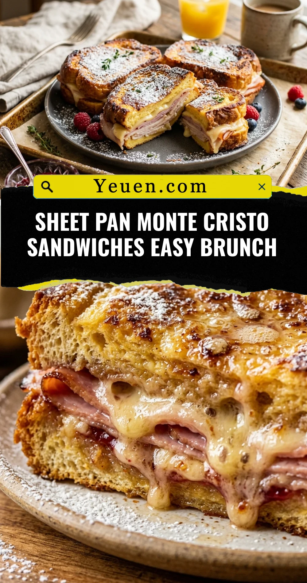 Sheet Pan Monte Cristo Sandwiches Easy Brunch