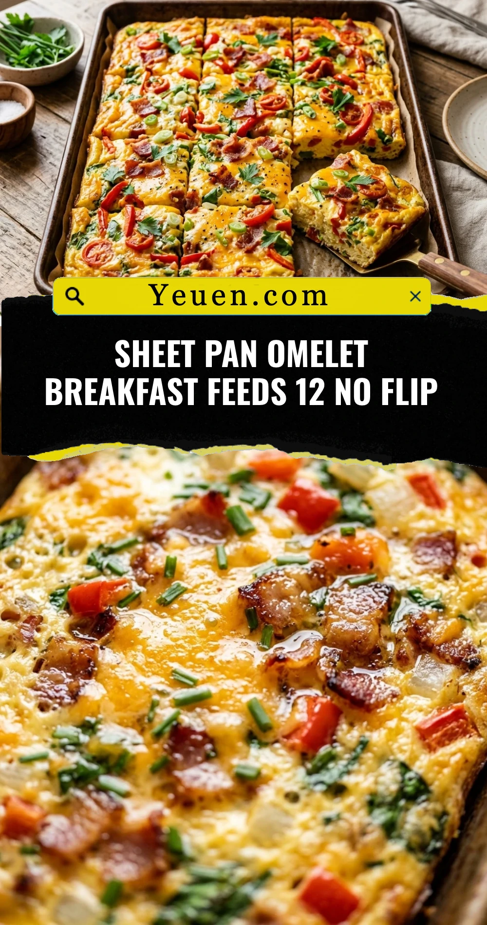 Sheet Pan Omelet Breakfast Feeds 12 No Flip