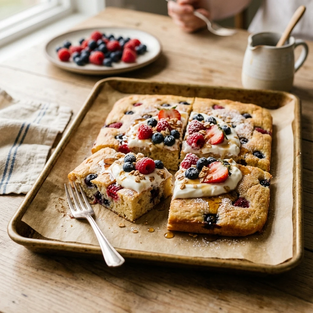 Sheet Pan Pancake Mix Fluffy Make Ahead Freezer