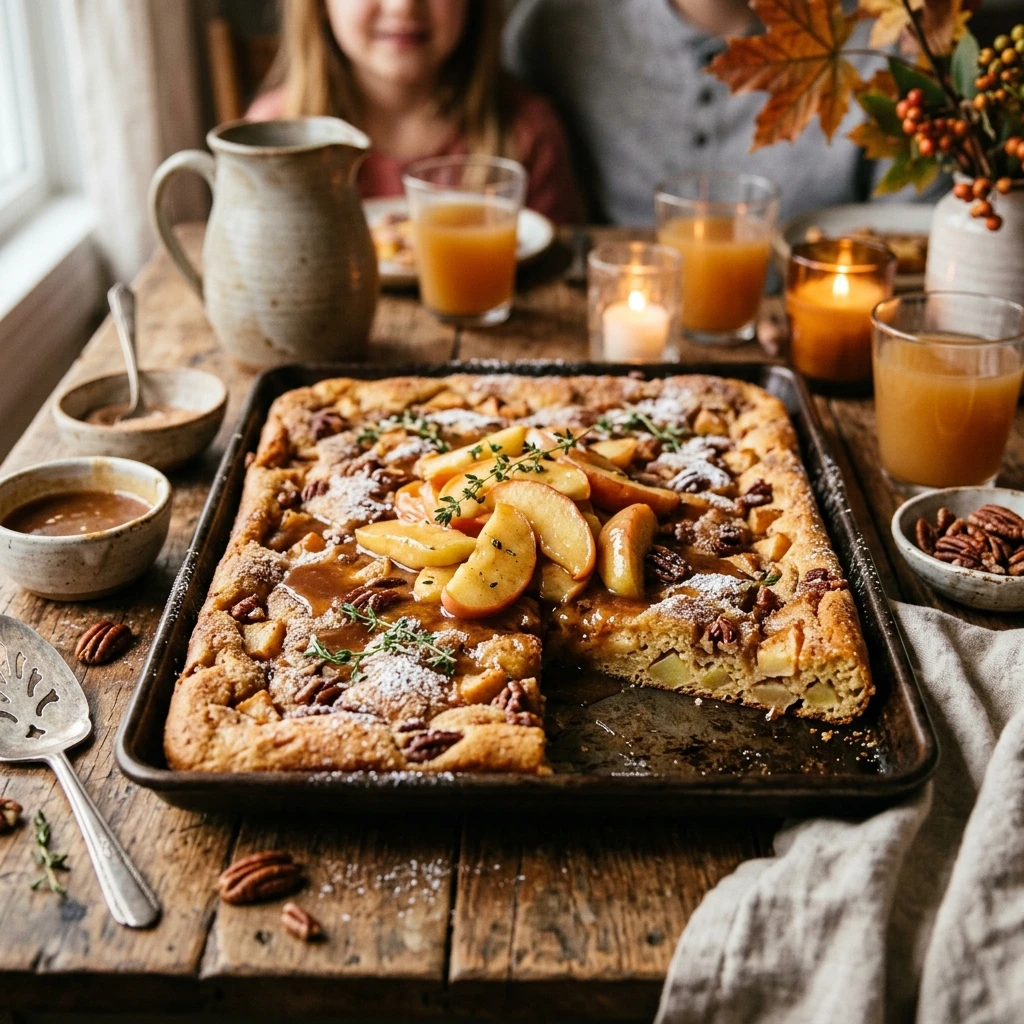 Sheet Pan Pancakes Apple Cider Fall Family Feeds 8