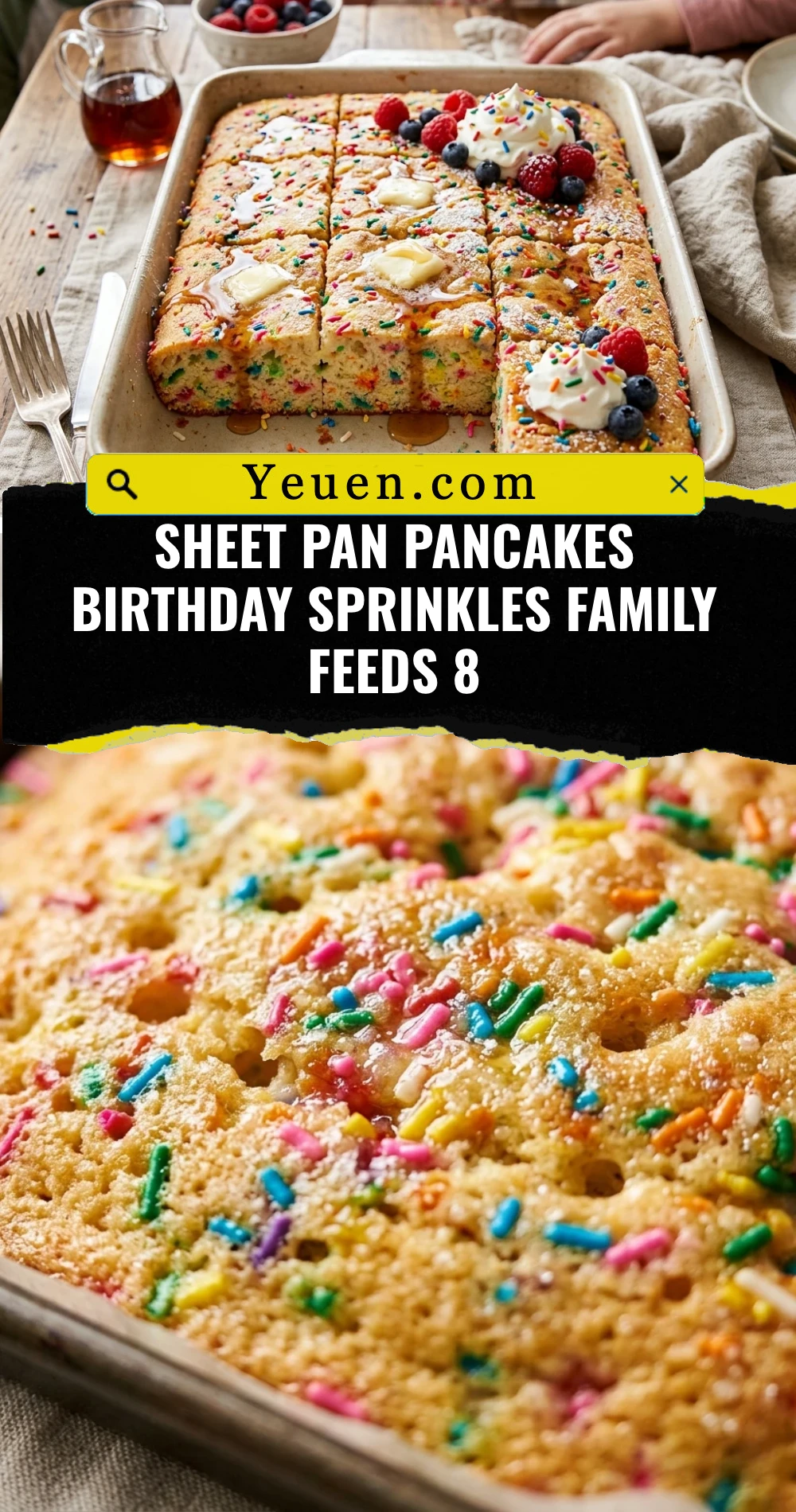 Sheet Pan Pancakes Birthday Sprinkles Family Feeds 8