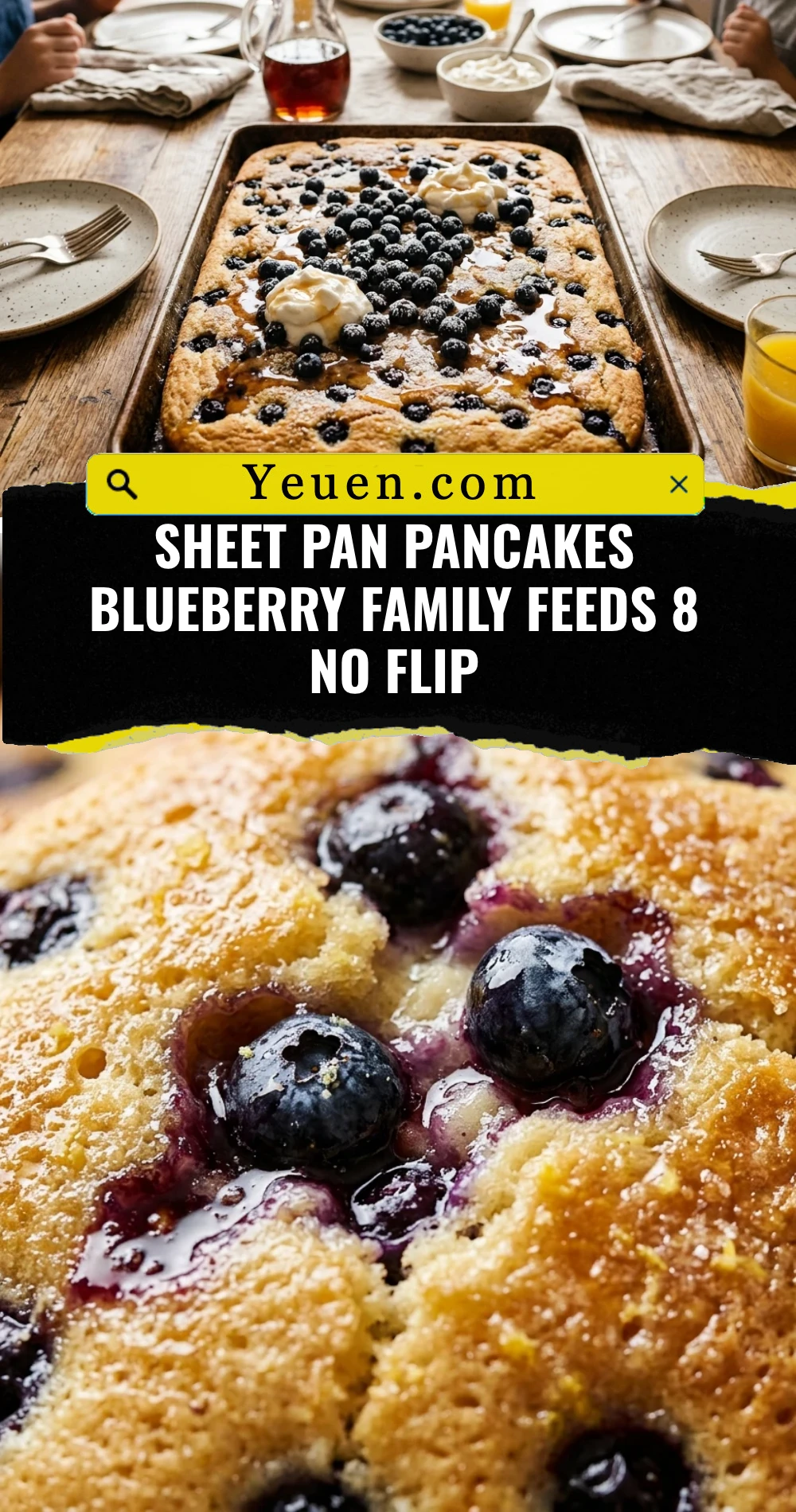 Sheet Pan Pancakes Blueberry Family Feeds 8 No Flip