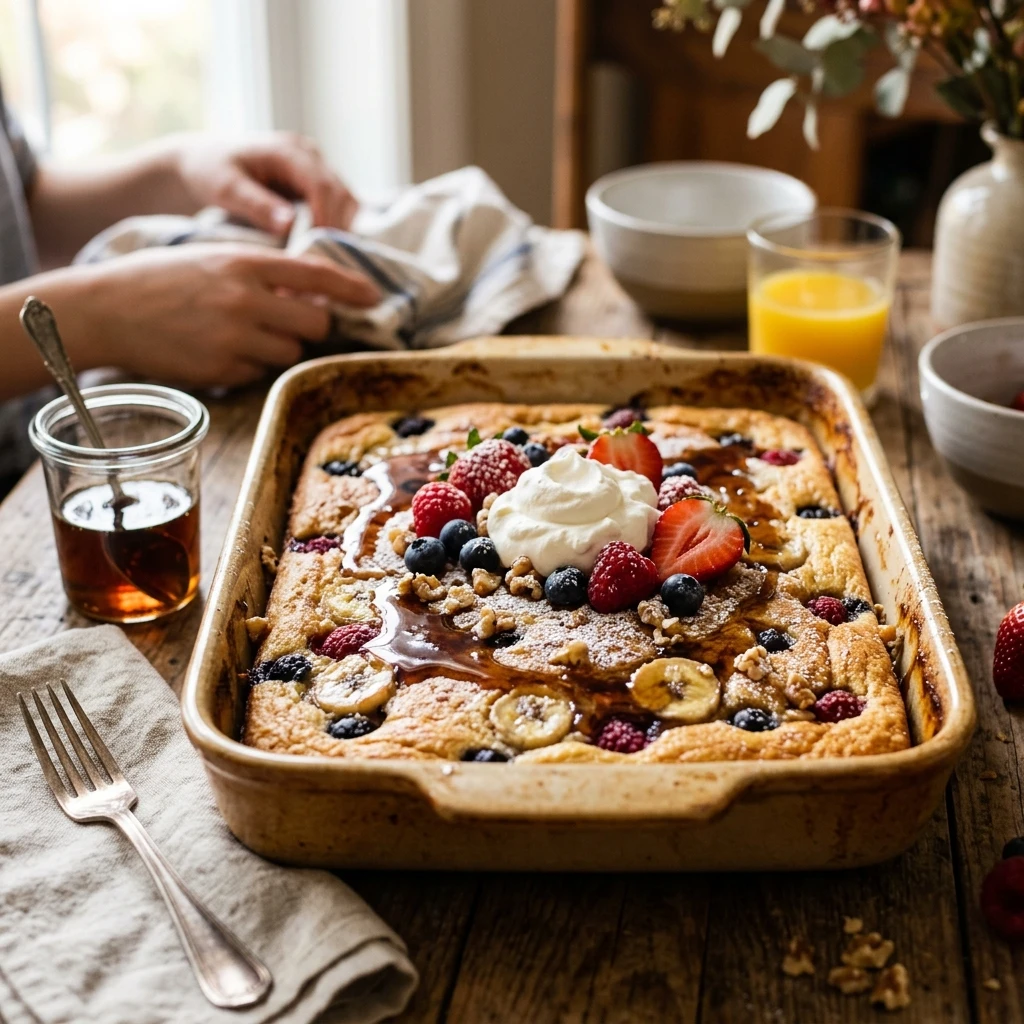 Sheet Pan Pancakes Family Feeds 8 No Flip Easy