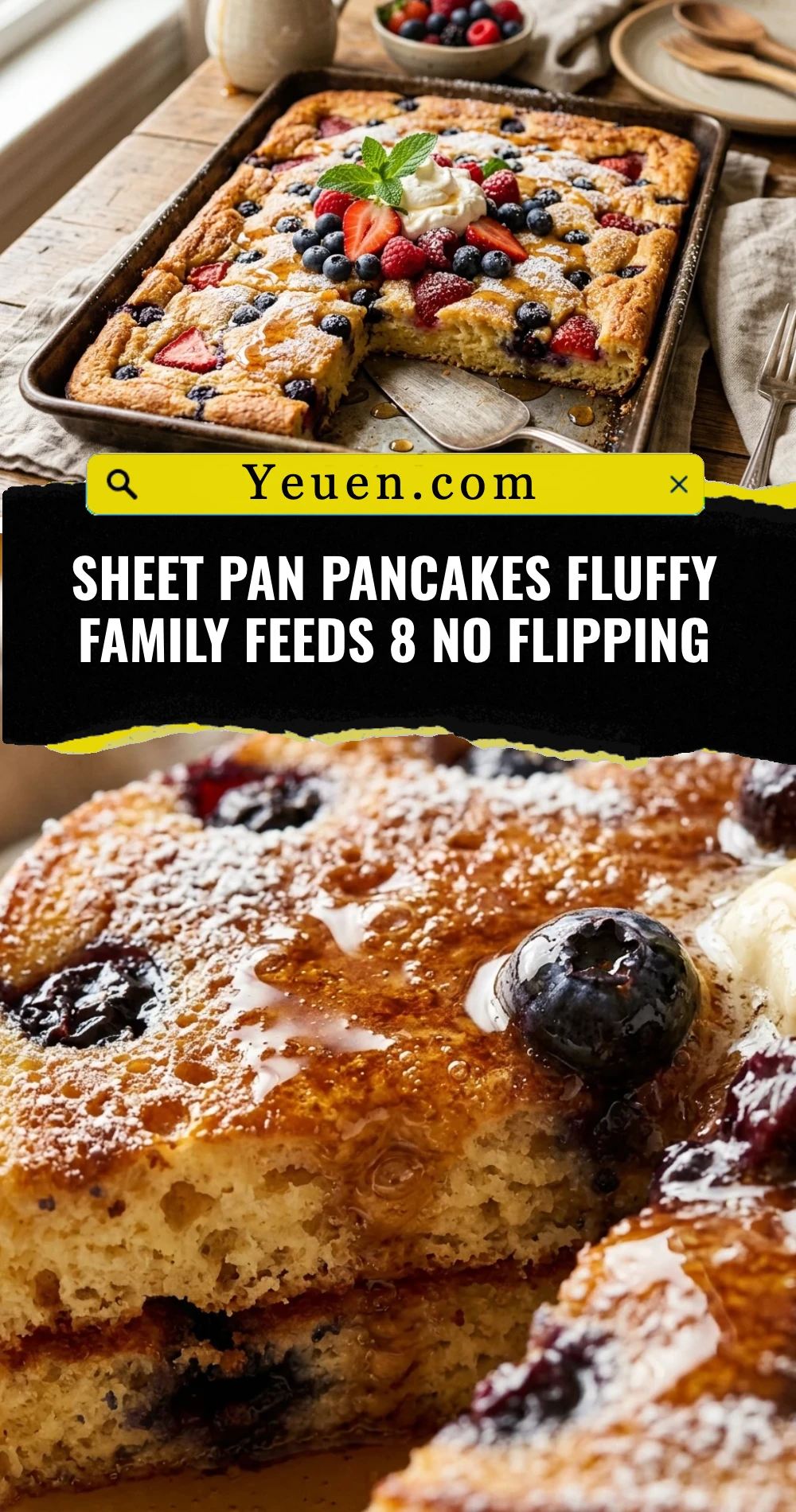 Sheet Pan Pancakes Fluffy Family Feeds 8 No Flipping