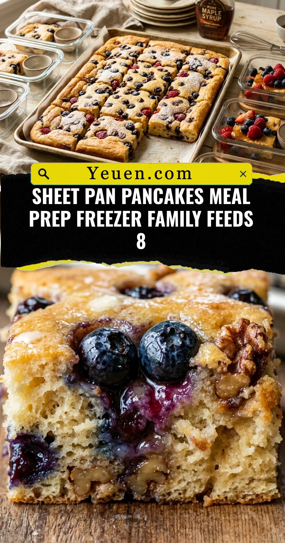 Sheet Pan Pancakes Meal Prep Freezer Family Feeds 8