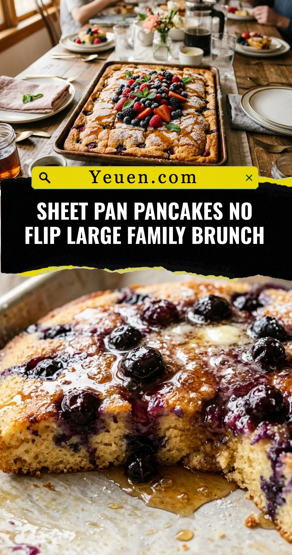 Sheet Pan Pancakes No Flip Large Family Brunch