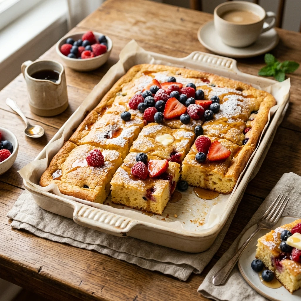 Sheet Pan Pancakes No Flip That Feed 8 Family Breakfast No Fail