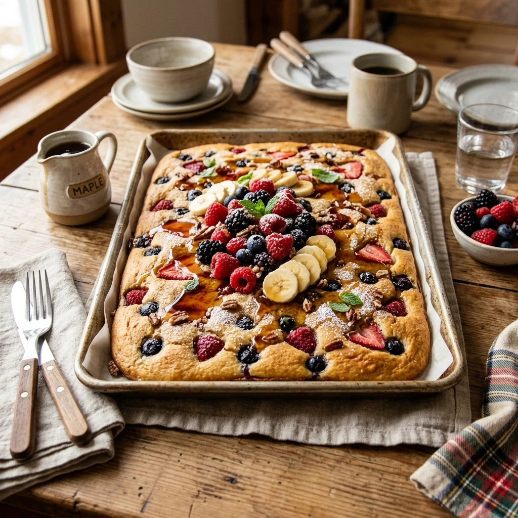 Sheet Pan Pancakes Vegan Family Feeds 8 No Flip