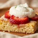 Sheet Pan Pancakes With Strawberries And Whipped Cream Easy