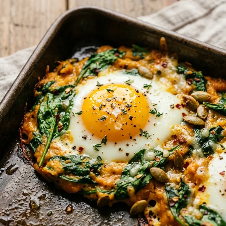 Sheet Pan Pumpkin Baked Eggs With Spinach Fall Breakfast Feeds 8