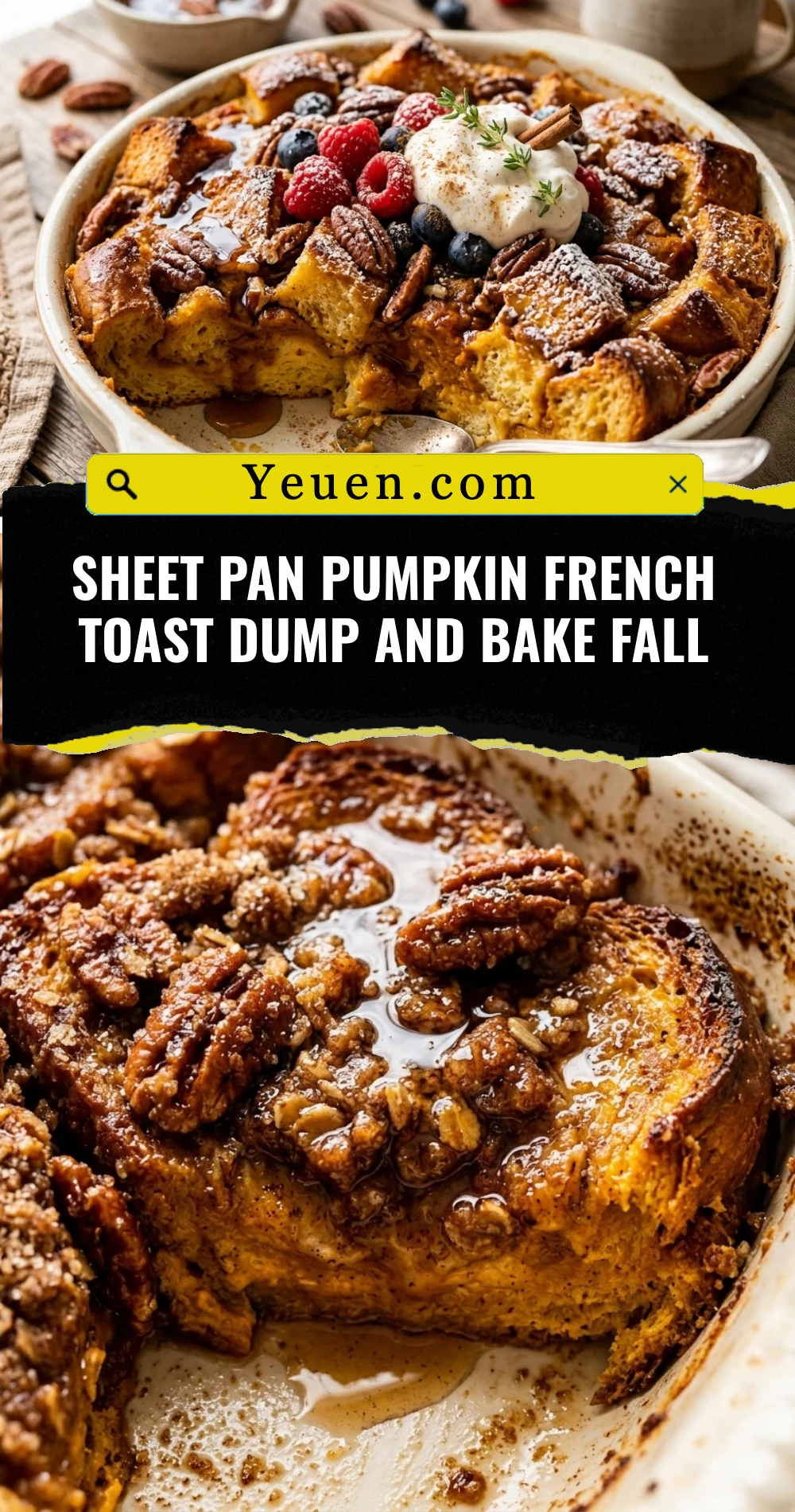 Sheet Pan Pumpkin French Toast Dump And Bake Fall