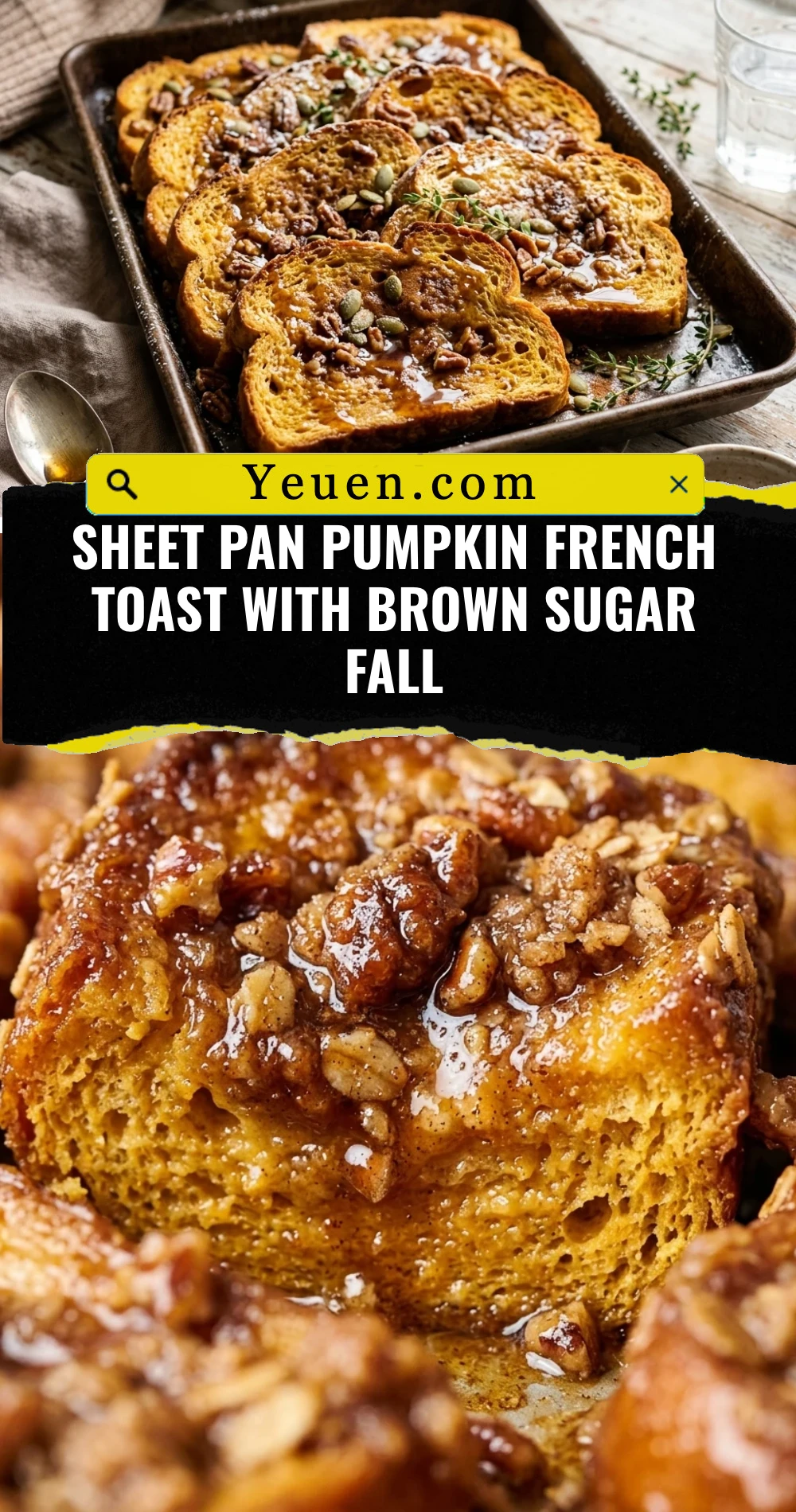 Sheet Pan Pumpkin French Toast With Brown Sugar Fall