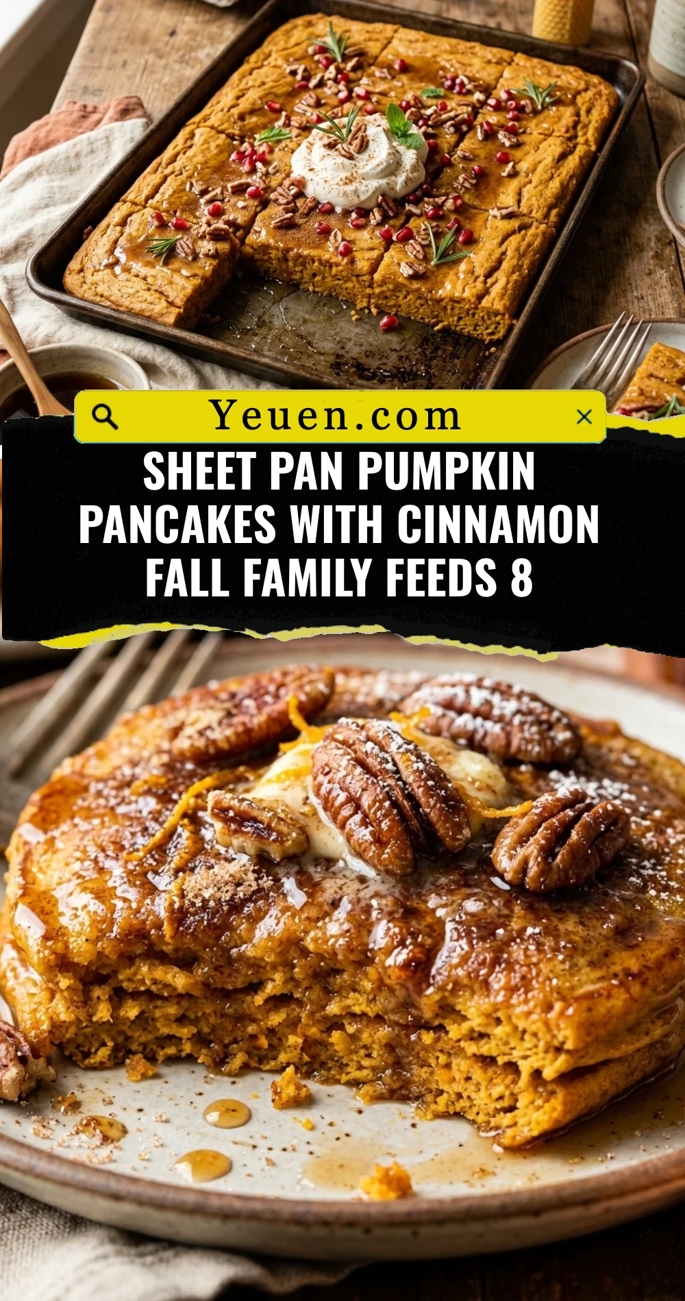 Sheet Pan Pumpkin Pancakes With Cinnamon Fall Family Feeds 8