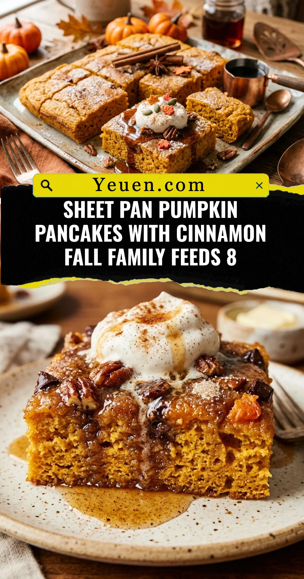 Sheet Pan Pumpkin Pancakes With Cinnamon Fall Family Feeds 8