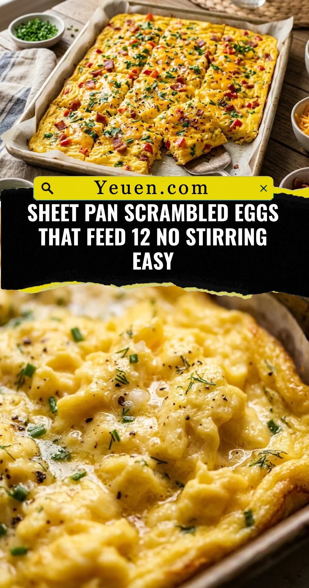 Sheet Pan Scrambled Eggs That Feed 12 No Stirring Easy