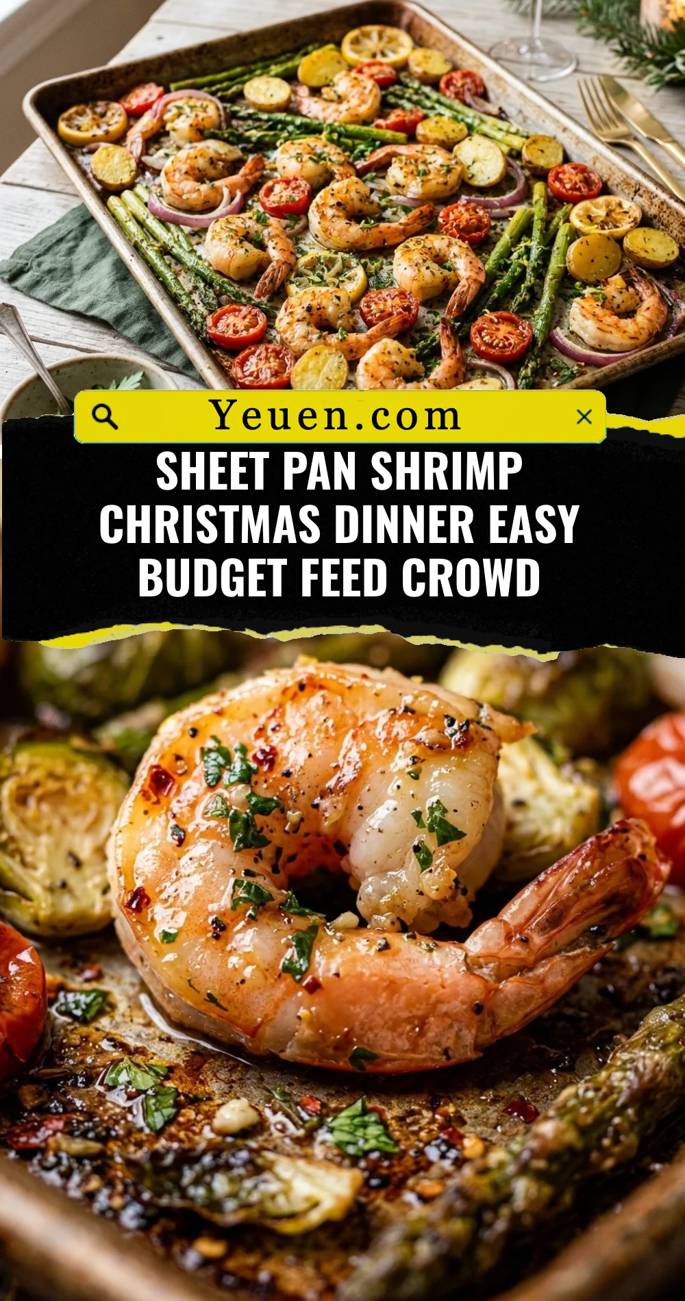 Sheet Pan Shrimp Christmas Dinner Easy Budget Feed Crowd