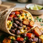 Sheet Pan Veggie Breakfast Burritos With Black Beans Meal Prep